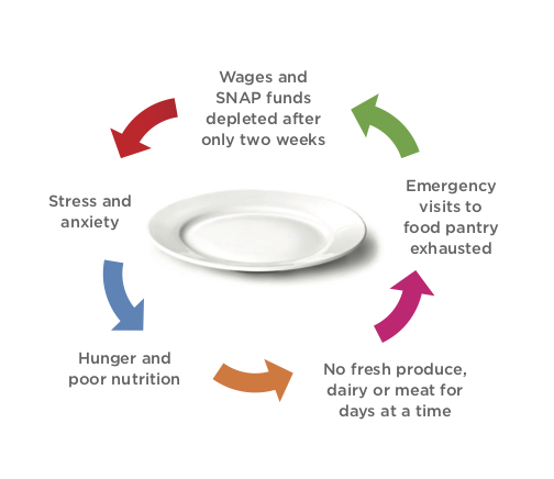 Monthly food crisis cycle