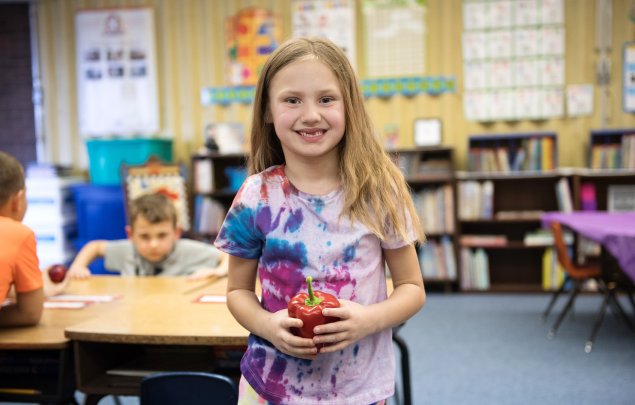 Girl with pepper